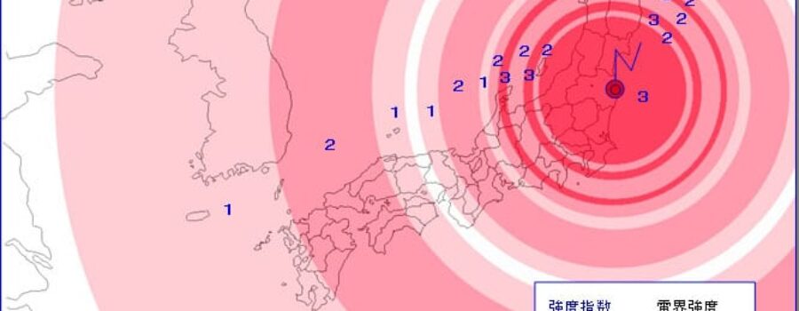 日本發射站在冬天電波強度預測圖
